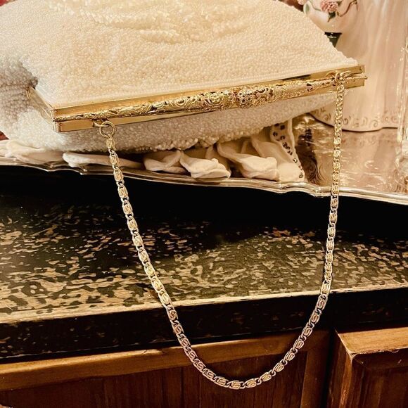 ♥️ Vintage Creations by Harilela's Ivory 
Beaded Purse- Made in Hong Kong 1960s - Picture 6 of 17